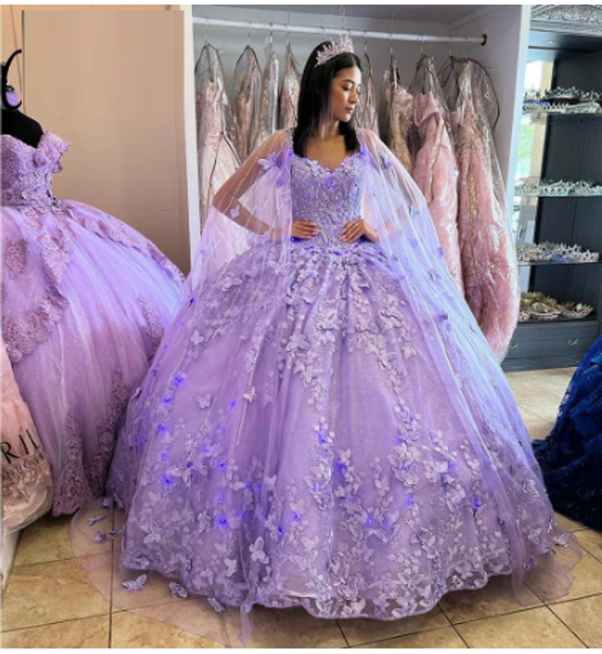 lilac quinceanera dresses